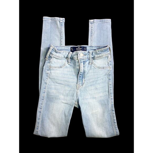 Hollister High Rise Legging Advanced Stretch Jeans Size OR (W24- L28) Blue Denim - Picture 5 of 7